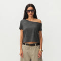 Asymmetric Cold-Shoulder T-Shirt