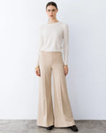 Stretch Suede Standard Wide Leg Pant