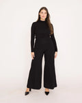 Ponte Knit Standard Wide Leg Pant