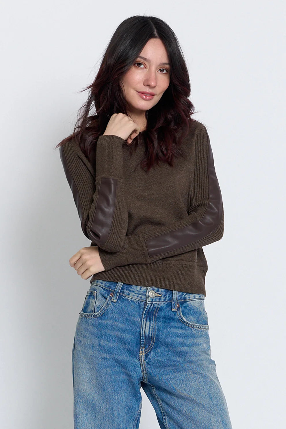 Vesper Vegan Panel Long Sleeve Crew