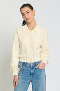Phoebe Cable Fringe Sweater Cardigan