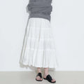 Cotton A-Line Ruffled Cake Skirt