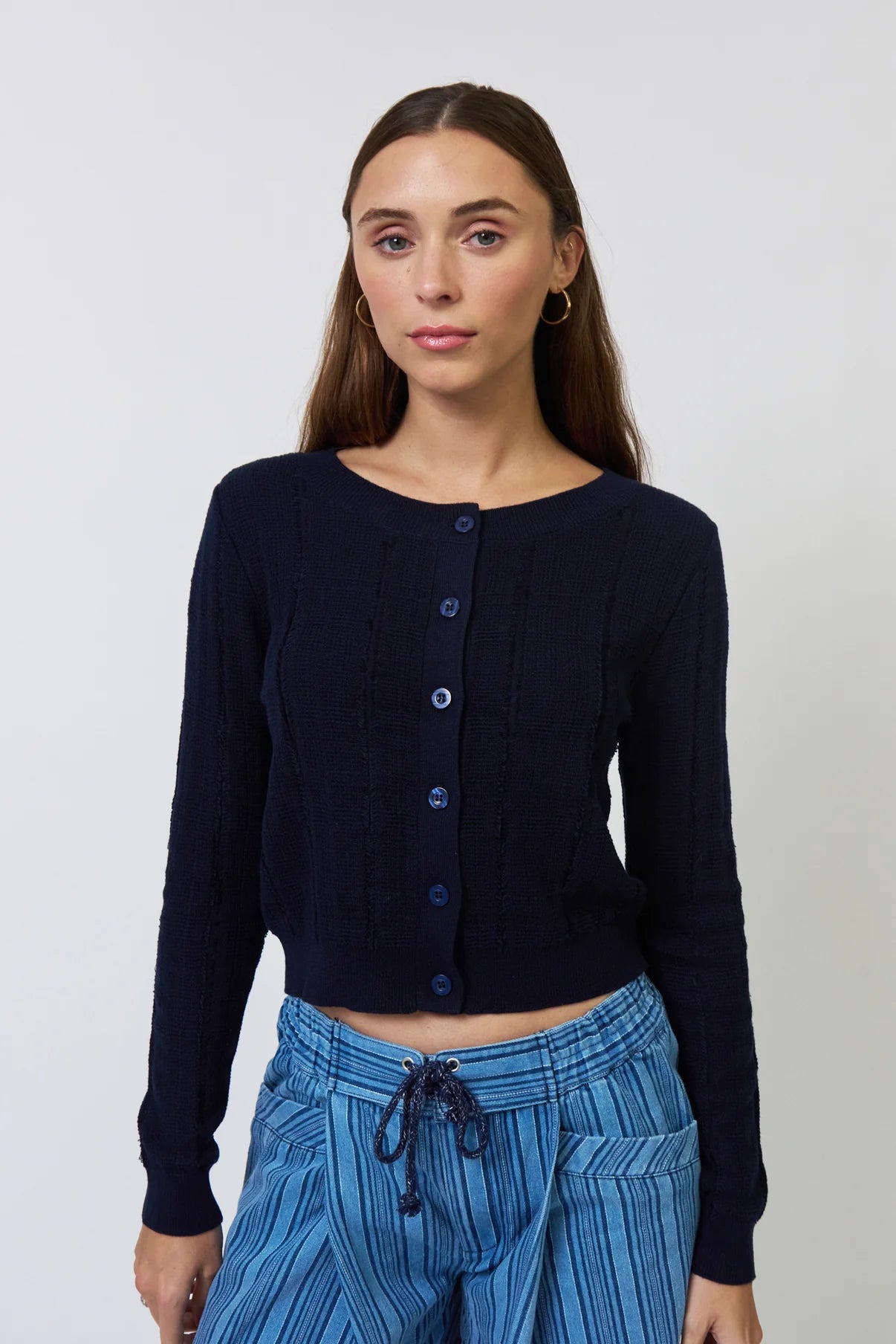 Clover Novelty Stripe Cardigan
