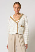 Avery Mixed Media Hooded Cardi
