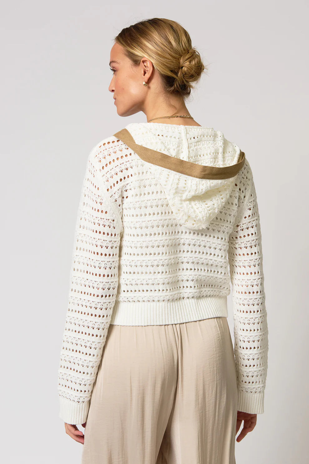 Avery Mixed Media Hooded Cardi