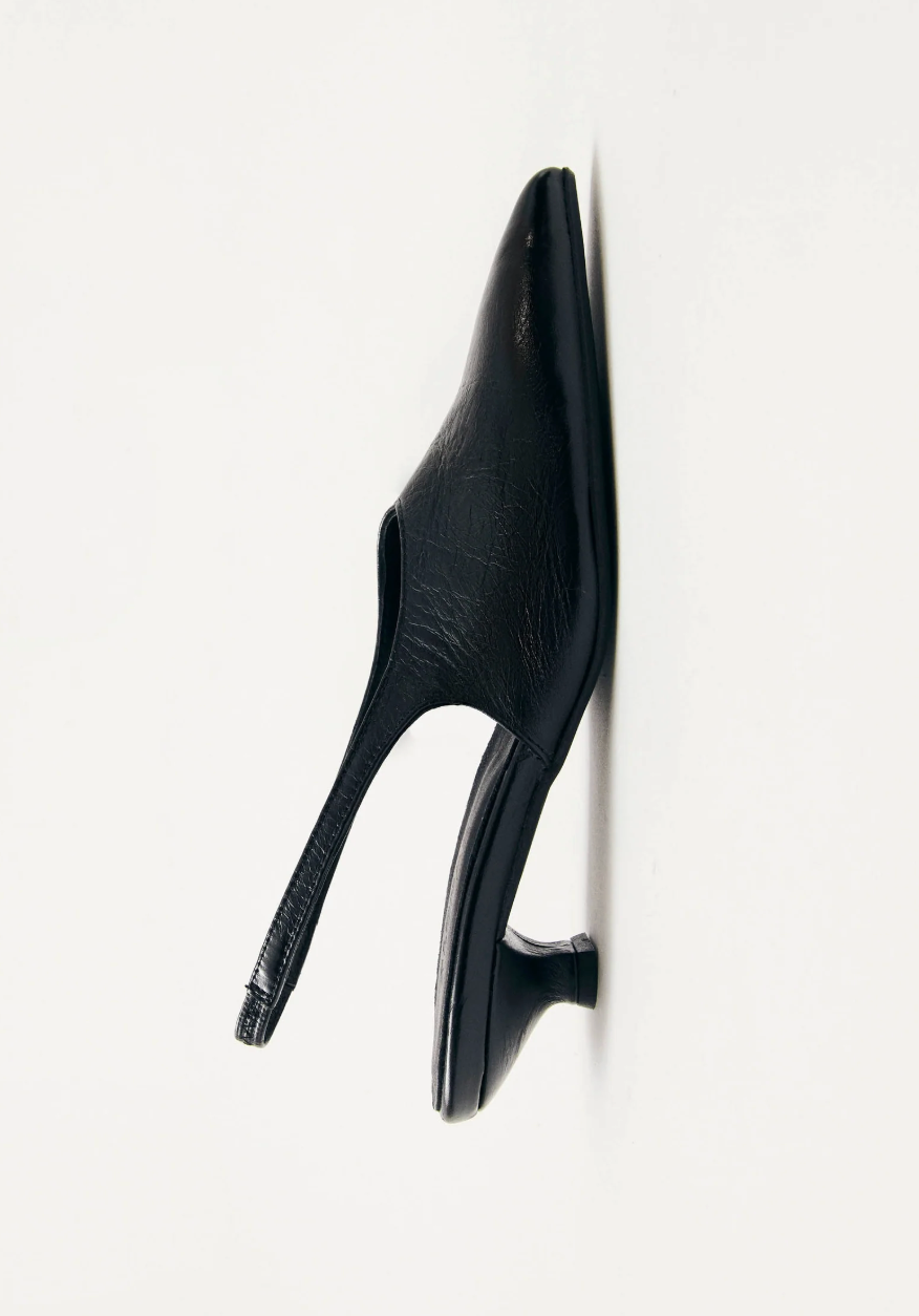 Eros Black Leather Pumps