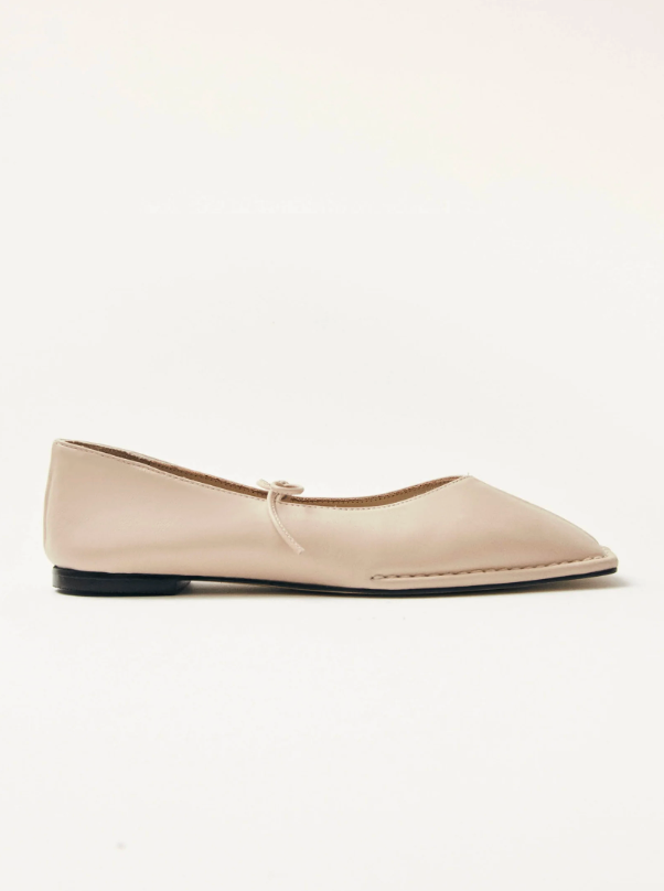 Sway Cream Leather Ballet Flats