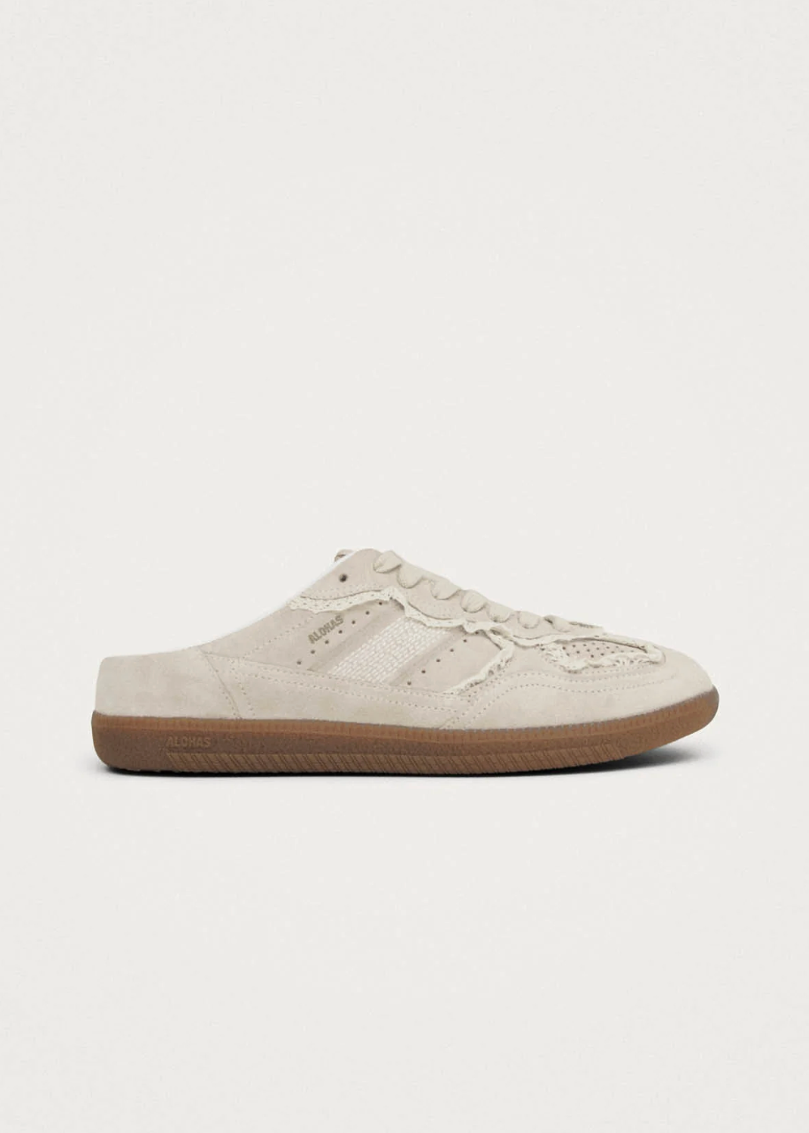 Tb.490 Mule Crochet Cream Leather Sneakers