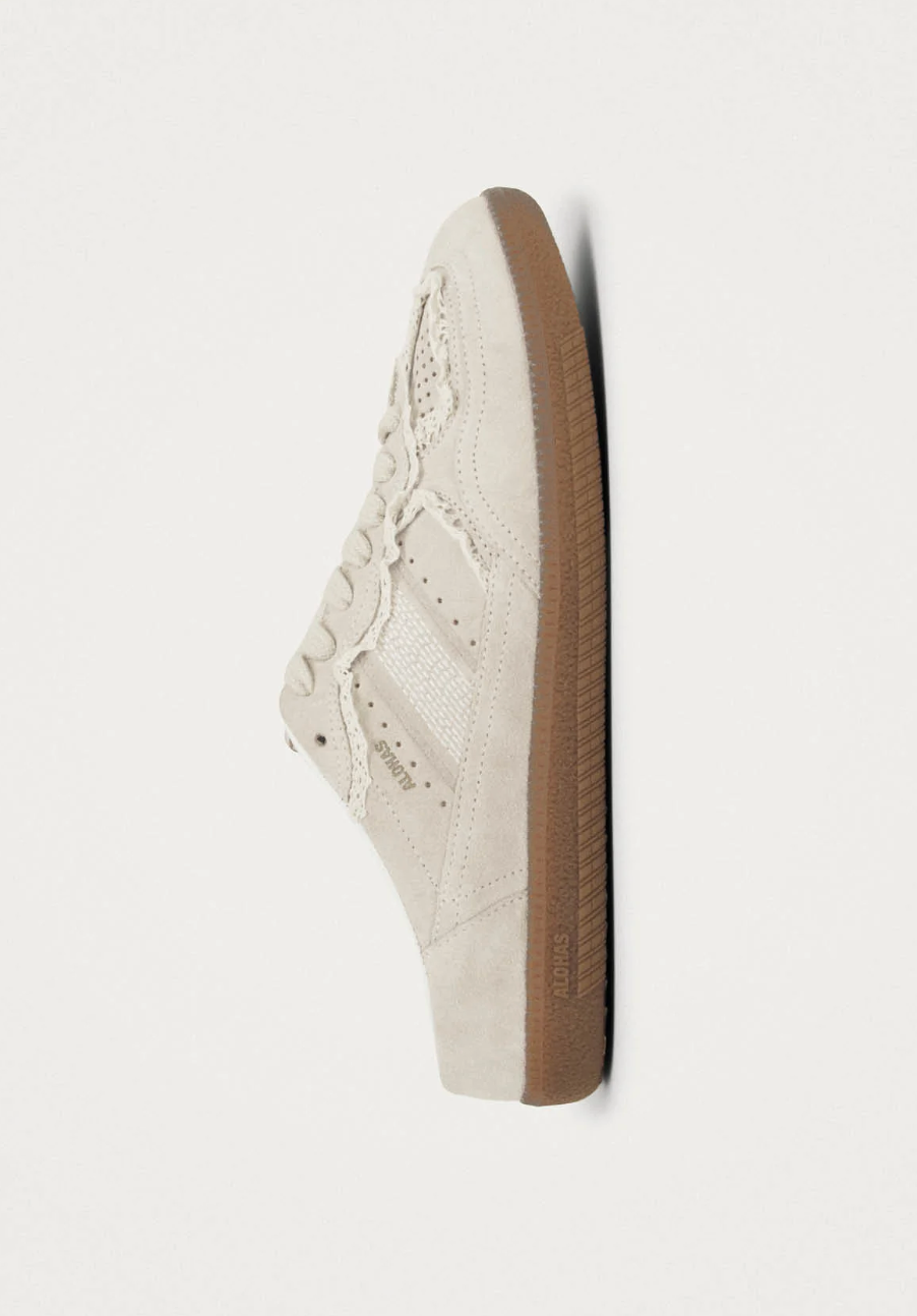 Tb.490 Mule Crochet Cream Leather Sneakers