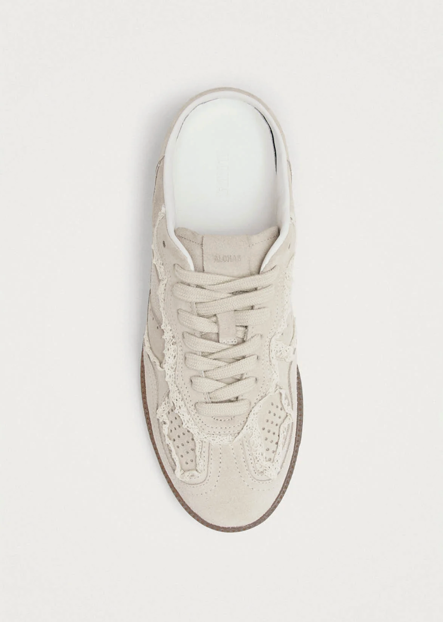 Tb.490 Mule Crochet Cream Leather Sneakers