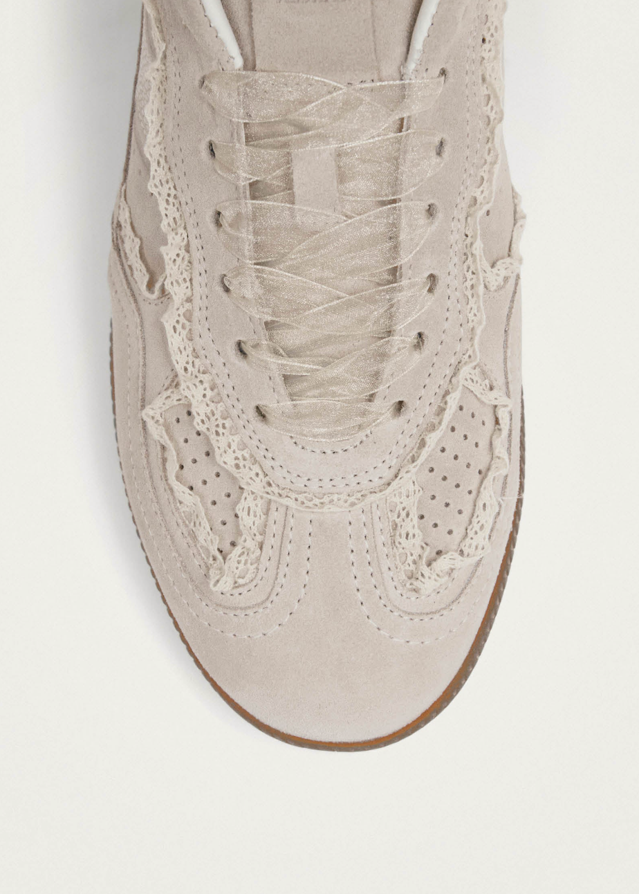 Tb.490 Mule Crochet Cream Leather Sneakers