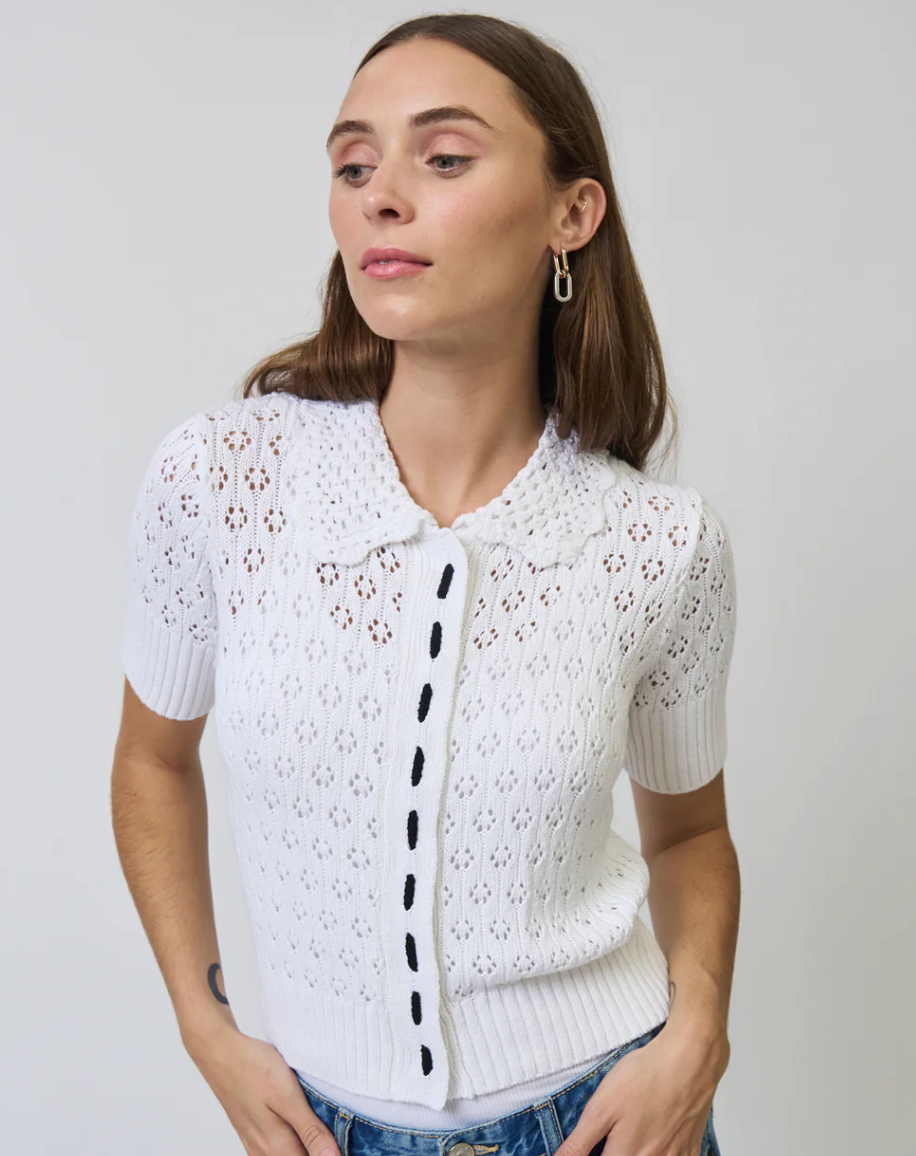 Charli Eyelet Stitch Top