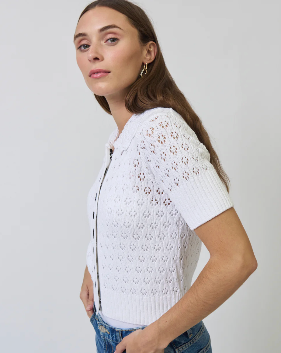 Charli Eyelet Stitch Top