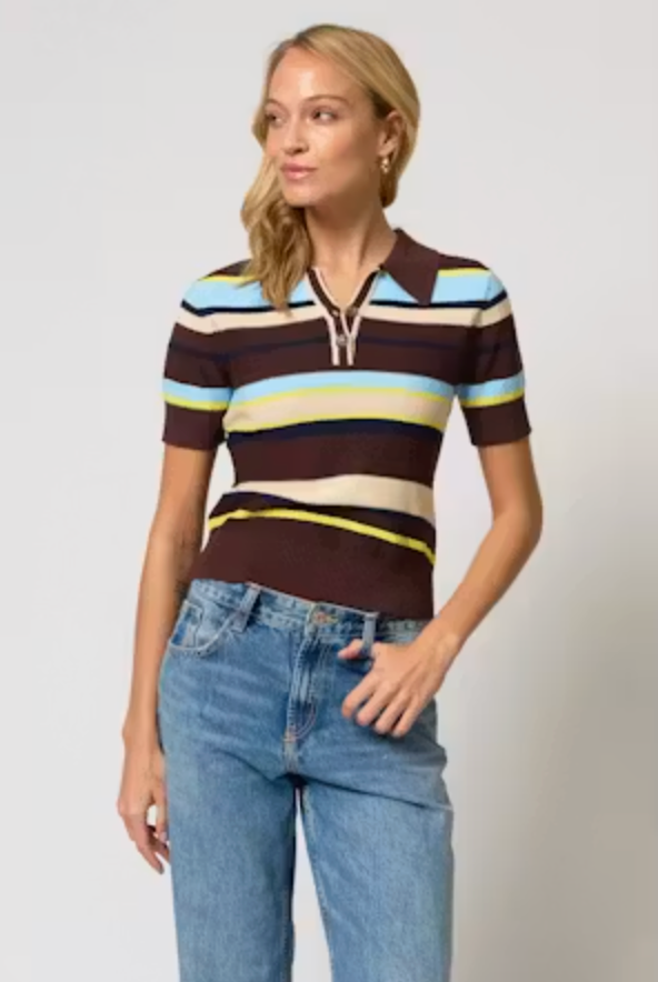 Marlon Pique Stripe Polo