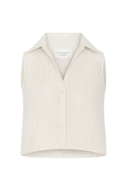 The Boxy Sleeveless Shirt - Linen