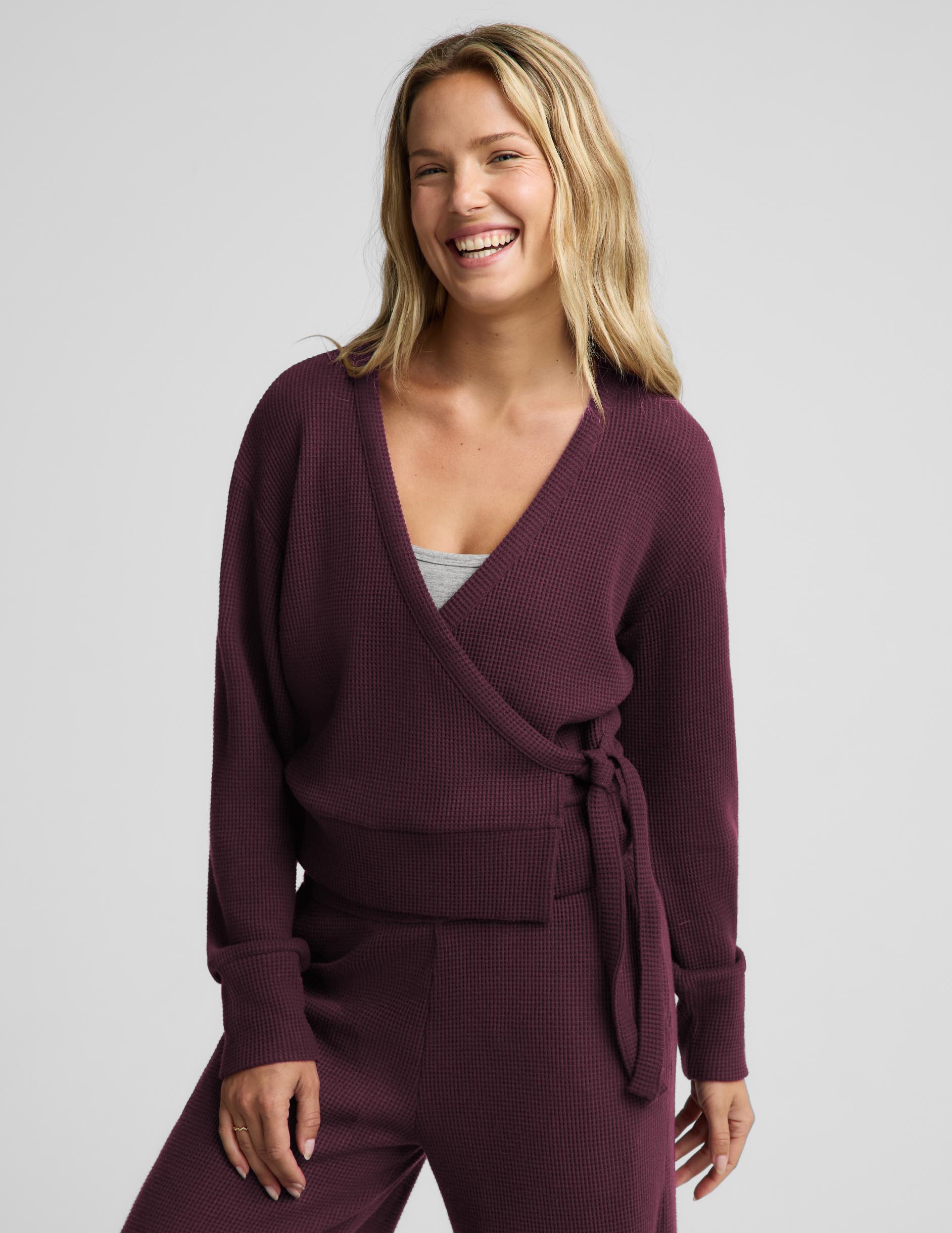Rest Day Waffle Wrap Pullover