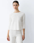 Ponte Knit Extended 3/4 Sleeve Top