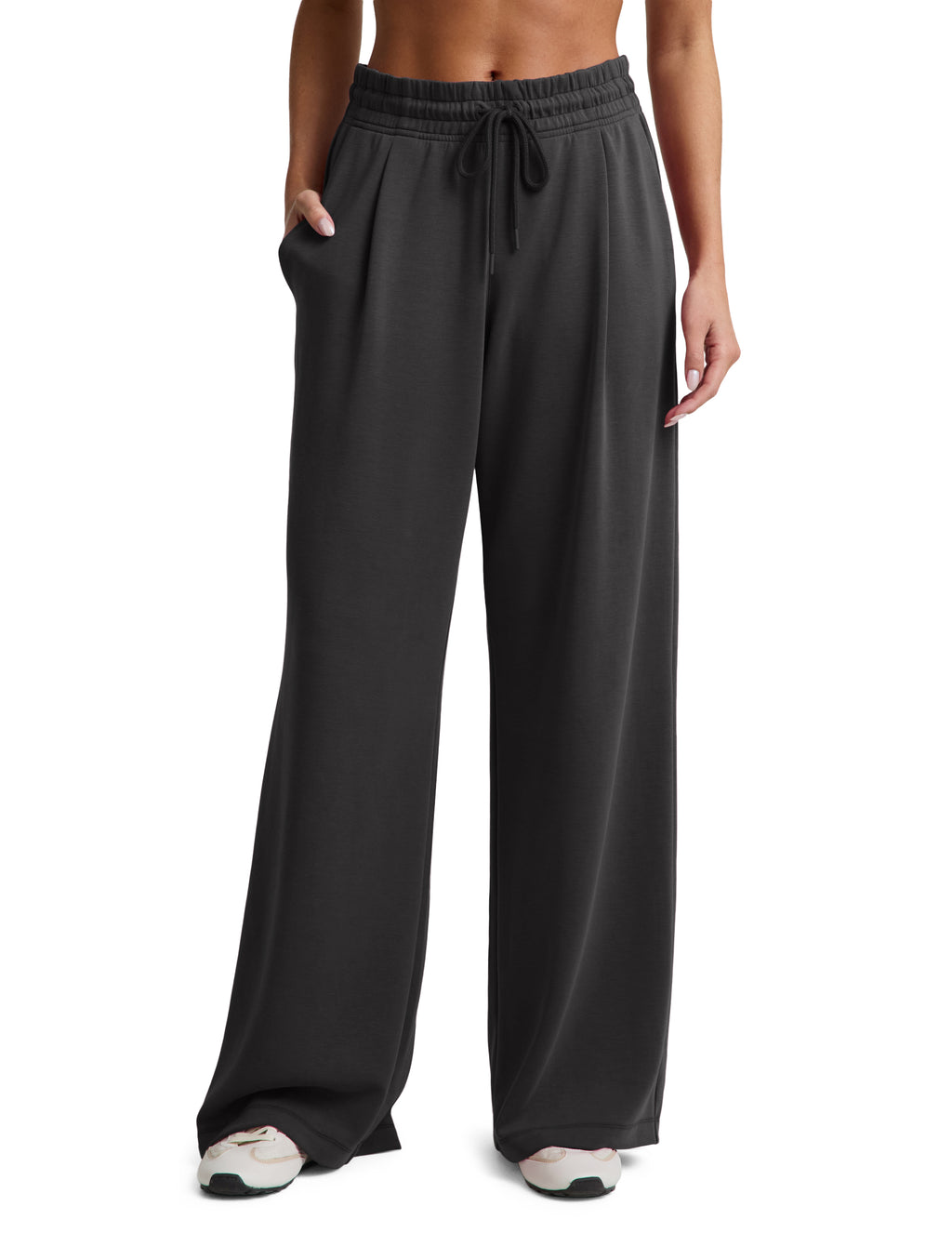 Luxe Sandwash Double Knit Wide Leg Pant